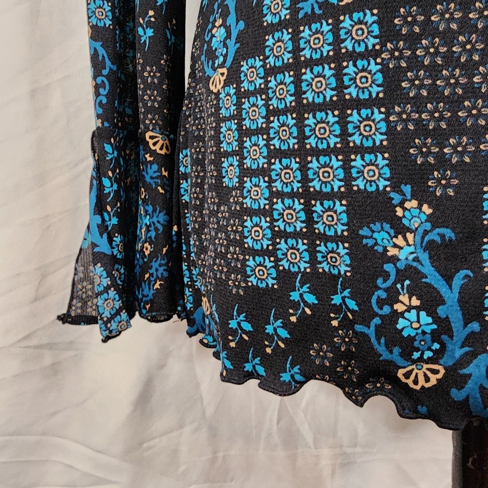 Vtg Y2K‎ INC International Concepts Size MP Whimsigoth Goth Mesh Babydoll Blouse - Picture 6 of 12